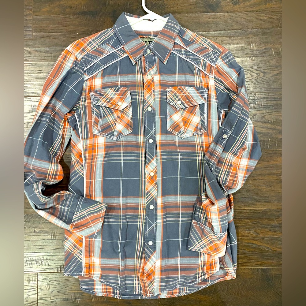 BKE plaid button down shirt